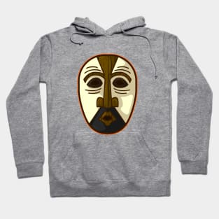 Ancient aboriginal black and white african mask design Hoodie